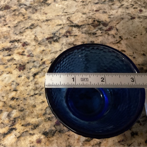 Hobnail Cobalt Blue Set of 4 Desert Cups. - Picture 5 of 6